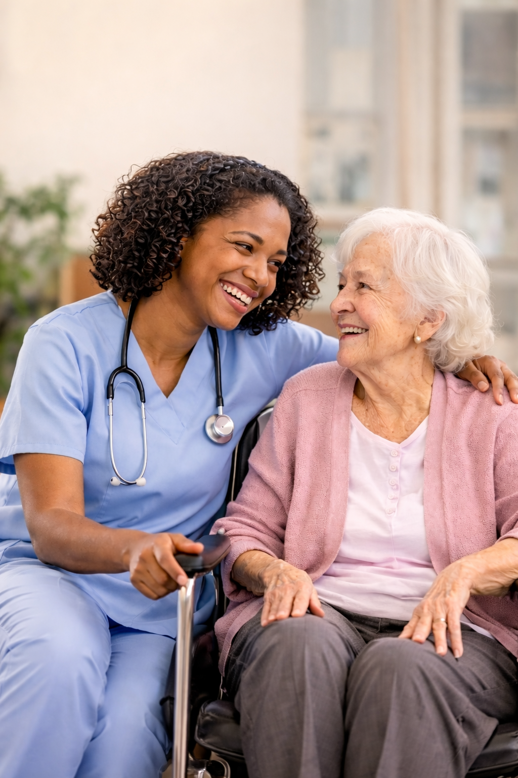 Participant relaxing outdoors at ADS